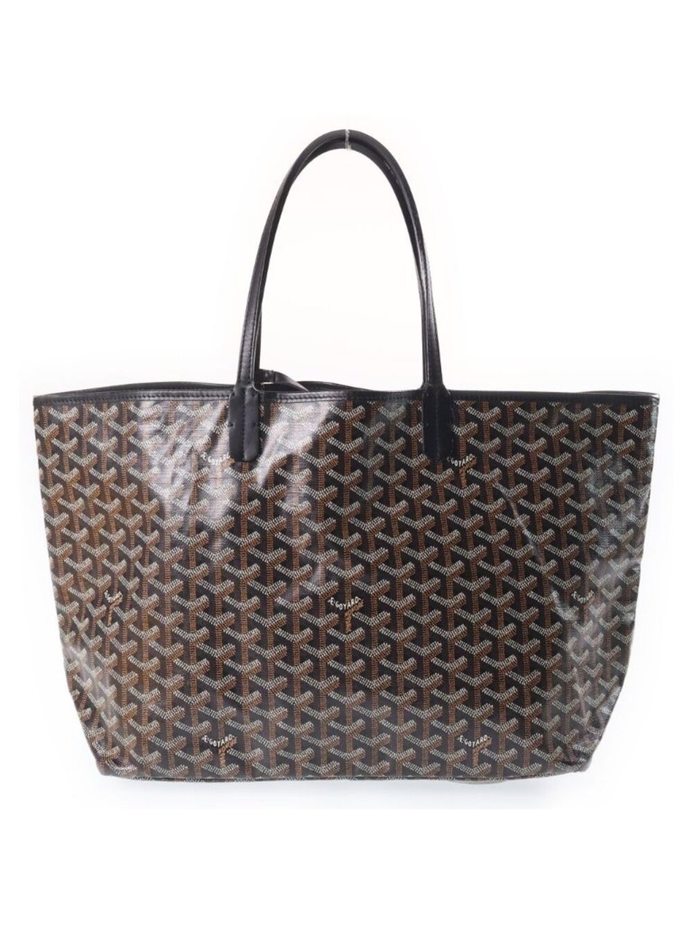 Goyard Saint Louis GM Tote Bag Black Leather
